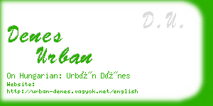 denes urban business card